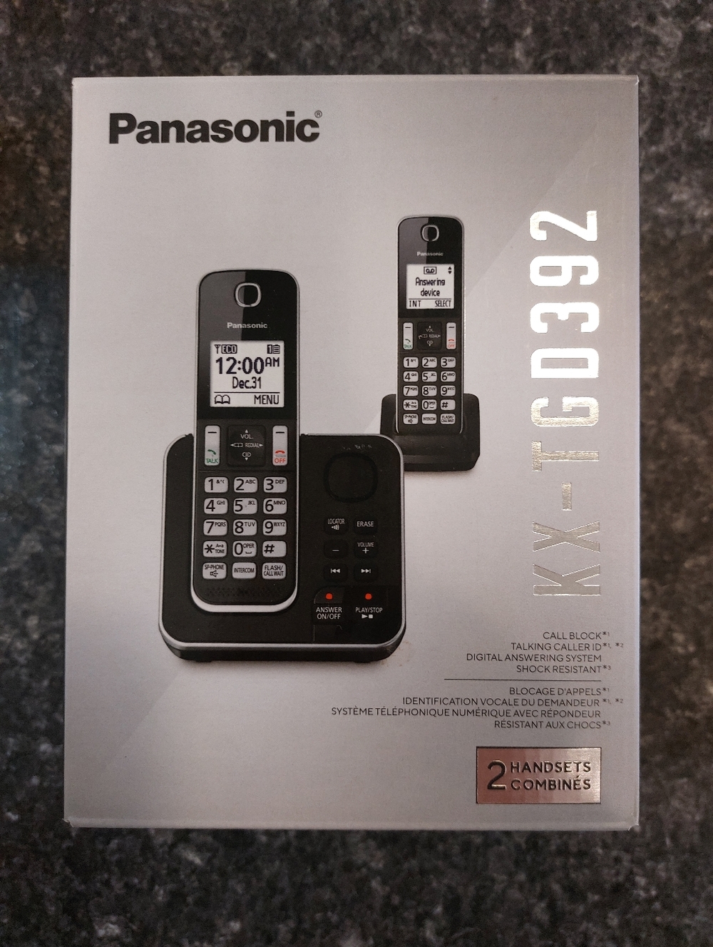 Panasonic KX-TGD392 Digital Cordless Phone With Answering Machine